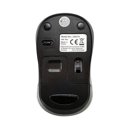 Equip Optische Maus kabellos USB Komfort R+L blau