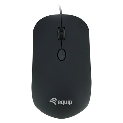 Equip Optische Maus USB Komfort Rechts-Linkshänder 1.8m sw