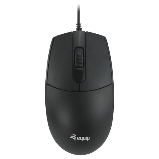 Equip Optische Maus USB-A Silent Rechts-Linkshänder 1.5m sw