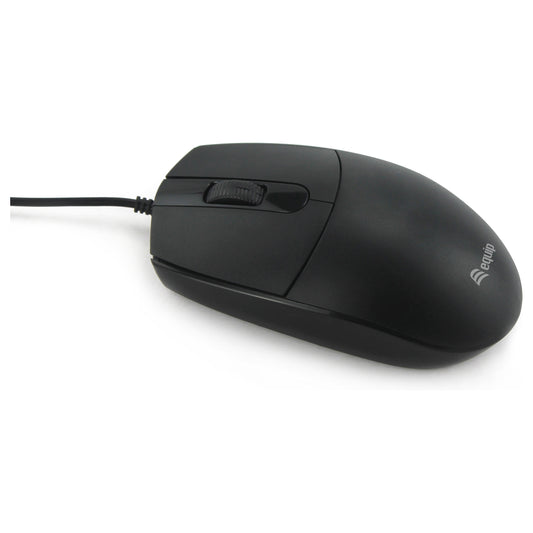 Equip Optische Maus USB-A Silent Rechts-Linkshänder 1.5m sw