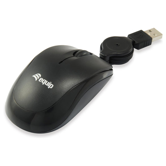 Equip Optische Maus USB Travel Rechts-Linkshänder 0.8m sw
