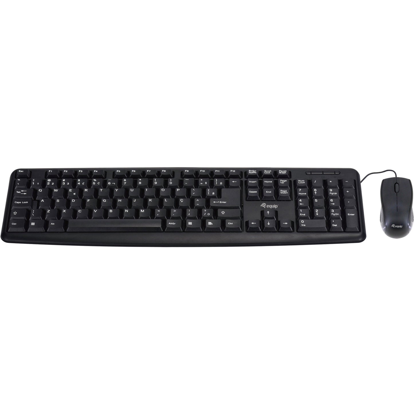 Equip Kabelgebundene Kombi Keyboard+Mouse. schwarz. spanisch