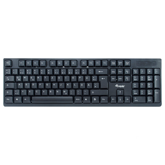 Equip Wireless Tastatur + Maus. Layout deutsch schwarz