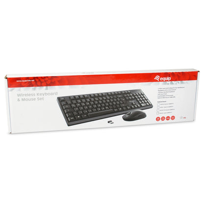 Equip Wireless Tastatur + Maus. Layout deutsch schwarz