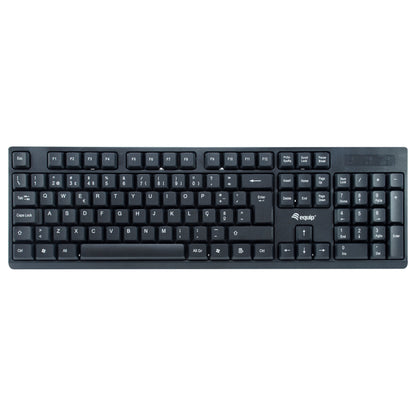 Equip Wireless Tastatur + Maus. Layout portugiesisch schwarz