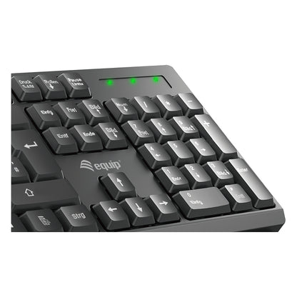 Equip Wireless Tastatur + Maus. Layout portugiesisch schwarz