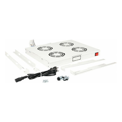Equip Lüftermodul 19" für Serverschränke. 4xLüfter RAL7035