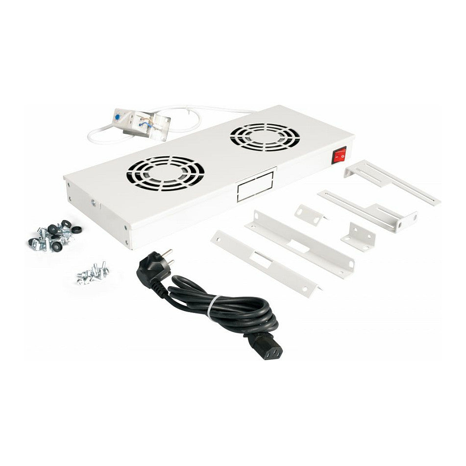 Equip Lüftermodul 19" für Serverschränke. 2xLüfter RAL7035
