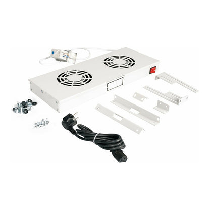 Equip Lüftermodul 19" für Serverschränke. 2xLüfter RAL7035