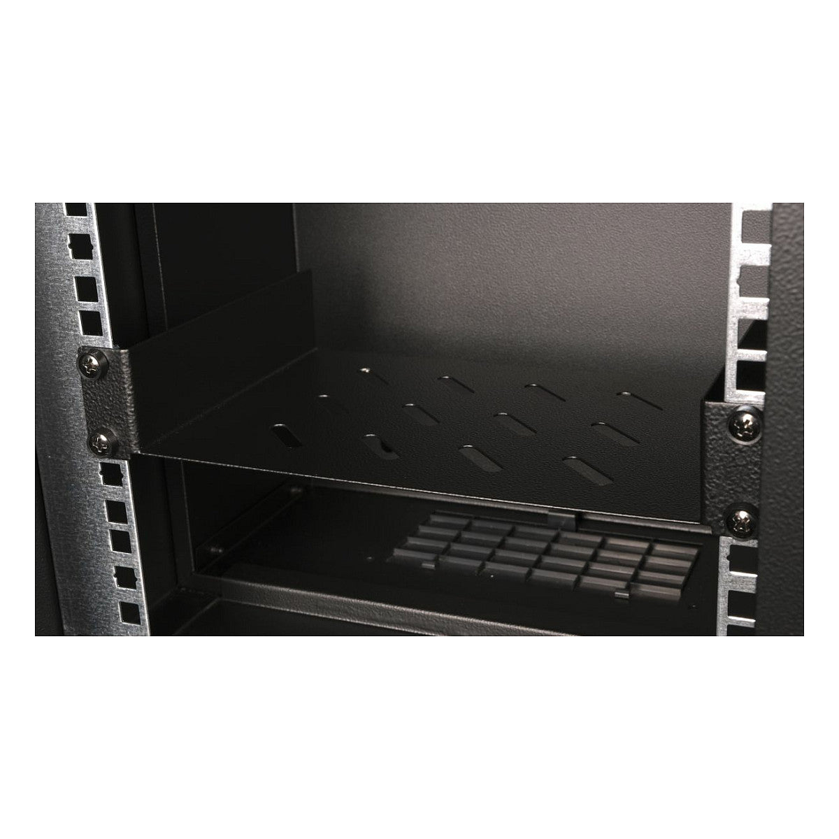 Equip Fachboden fest 10" für Serverschränke. 1U 15cm sw