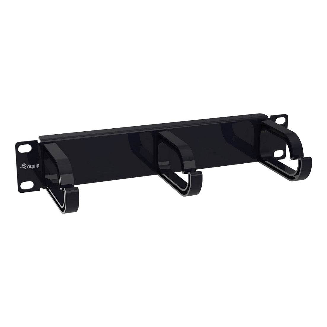 Equip Kabeldurchführung 10" 1HE 3x Plastikringe schwarz