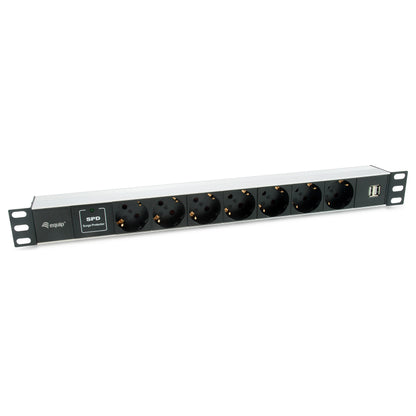 Equip Steckdosenleiste 19"(1HE)7fach Schuko16A.1.8m Kabl. si