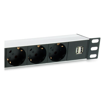 Equip Steckdosenleiste 19"(1HE)7fach Schuko16A.1.8m Kabl. si