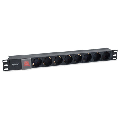 Equip Steckdosenleiste 19"(1HE)8fach IEC C14 1.8m Schalt. sw