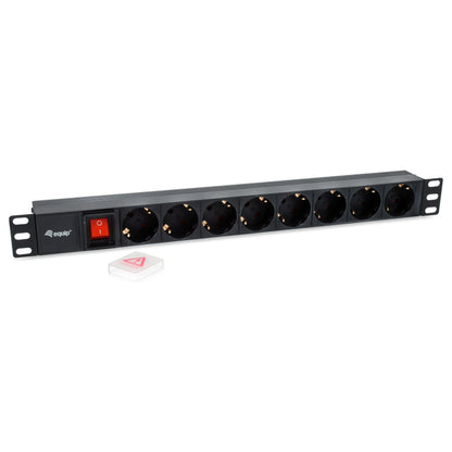 Equip Steckdosenleiste 19"(1HE)8fach IEC C14 1.8m Schalt. sw