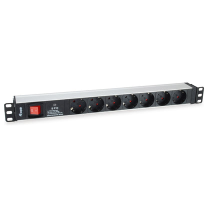 Equip Steckdosenleiste 19"(1HE)7fach mit Ü-Schutz + Schalt