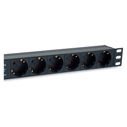 Equip Steckdosenleiste 19"(1HE)6fach mit Schuko + Schalt Alu