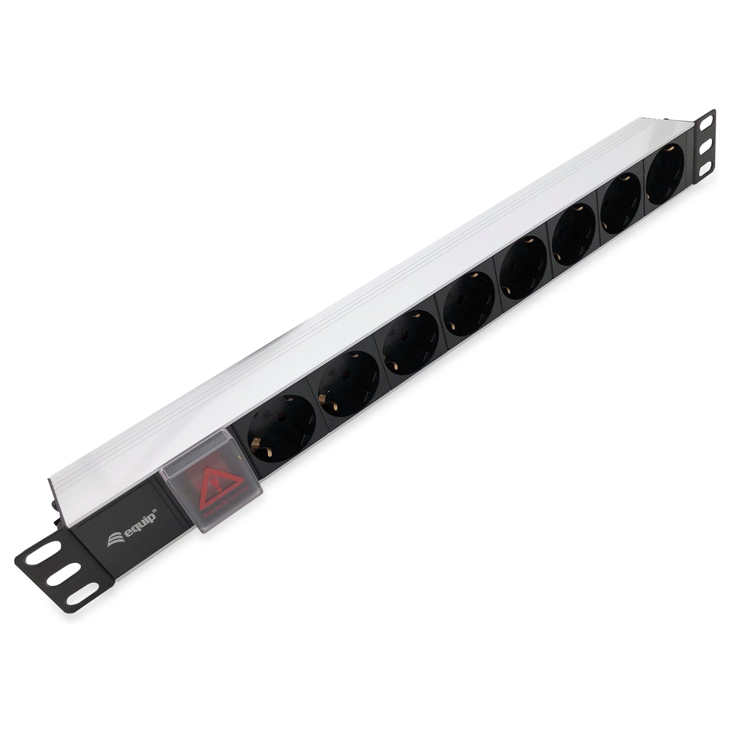 Equip Steckdosenleiste 19"(1HE)8fach Schukon. 1.8m Alu Sch