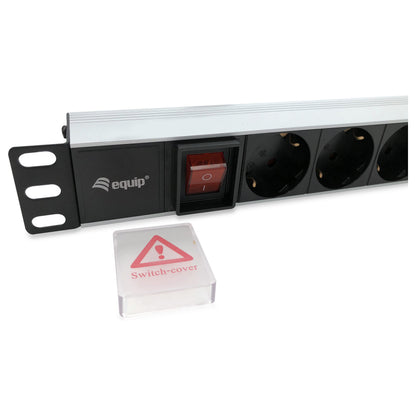 Equip Steckdosenleiste 19"(1HE)8fach Schukon. 1.8m Alu Sch