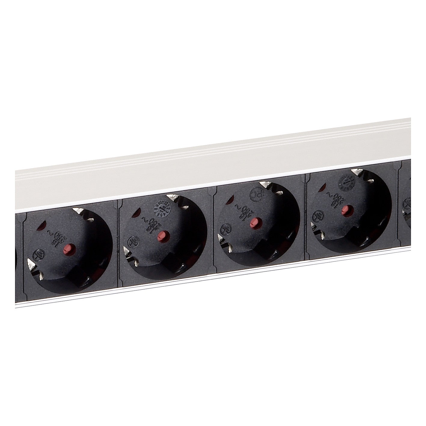 Equip Steckdosenleiste 19"(1HE)8fach Schukon. 1.8m Alu Sch