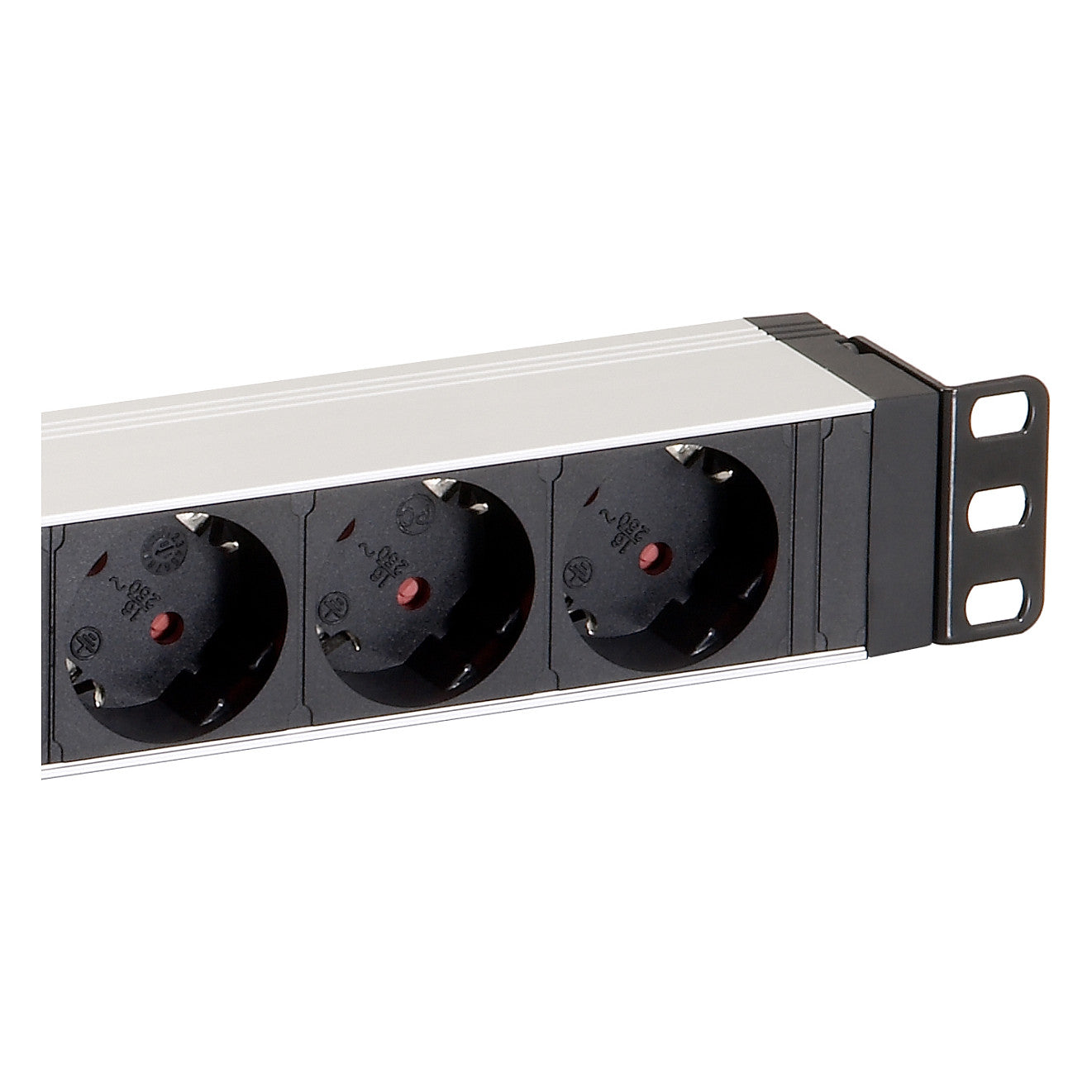 Equip Steckdosenleiste 19"(1HE)8fach Schukon. 1.8m Alu Sch