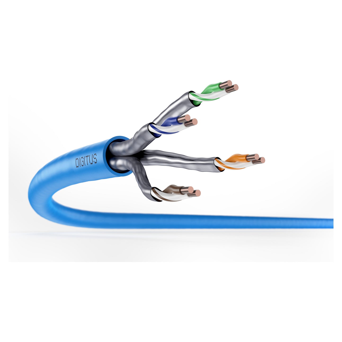 DIGITUS CAT.6A U/FTP Verlegekabel. 100m. simplex.100m.grau