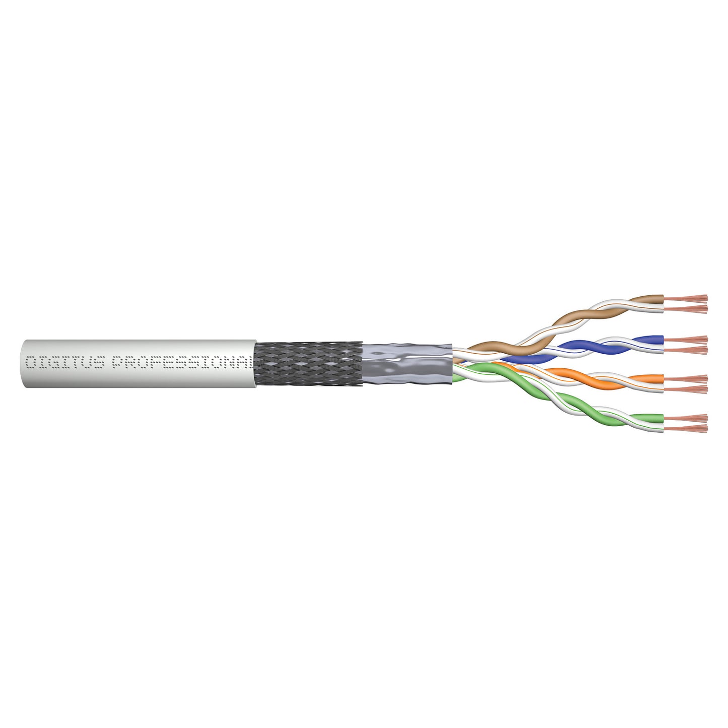 DIGITUS CAT 5e SF/UTP Twisted Pair Roh-Patchkabel,305m,grau