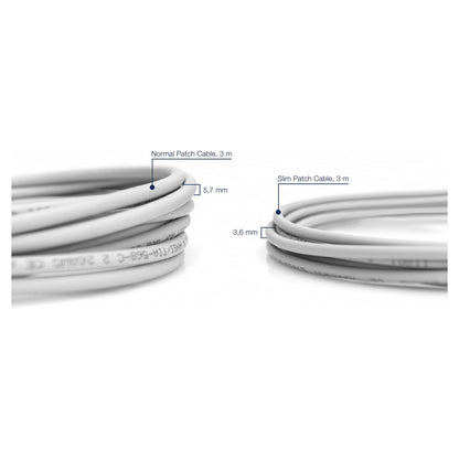 DIGITUS CAT 6 U/UTP Slim Patchkabel, 1m, grau