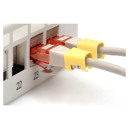 DIGITUS Farbclips für Patchkabel RJ45 100 Stück gelb