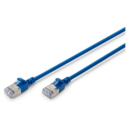 DIGITUS Patchkabel CAT 6A F/FTP Slim 1,00m blau