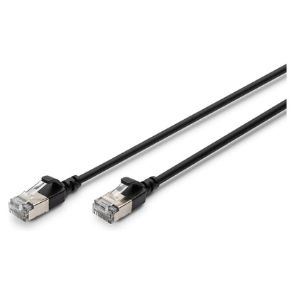 DIGITUS Patchkabel CAT 6A F/FTP Slim 0,50m schwarz