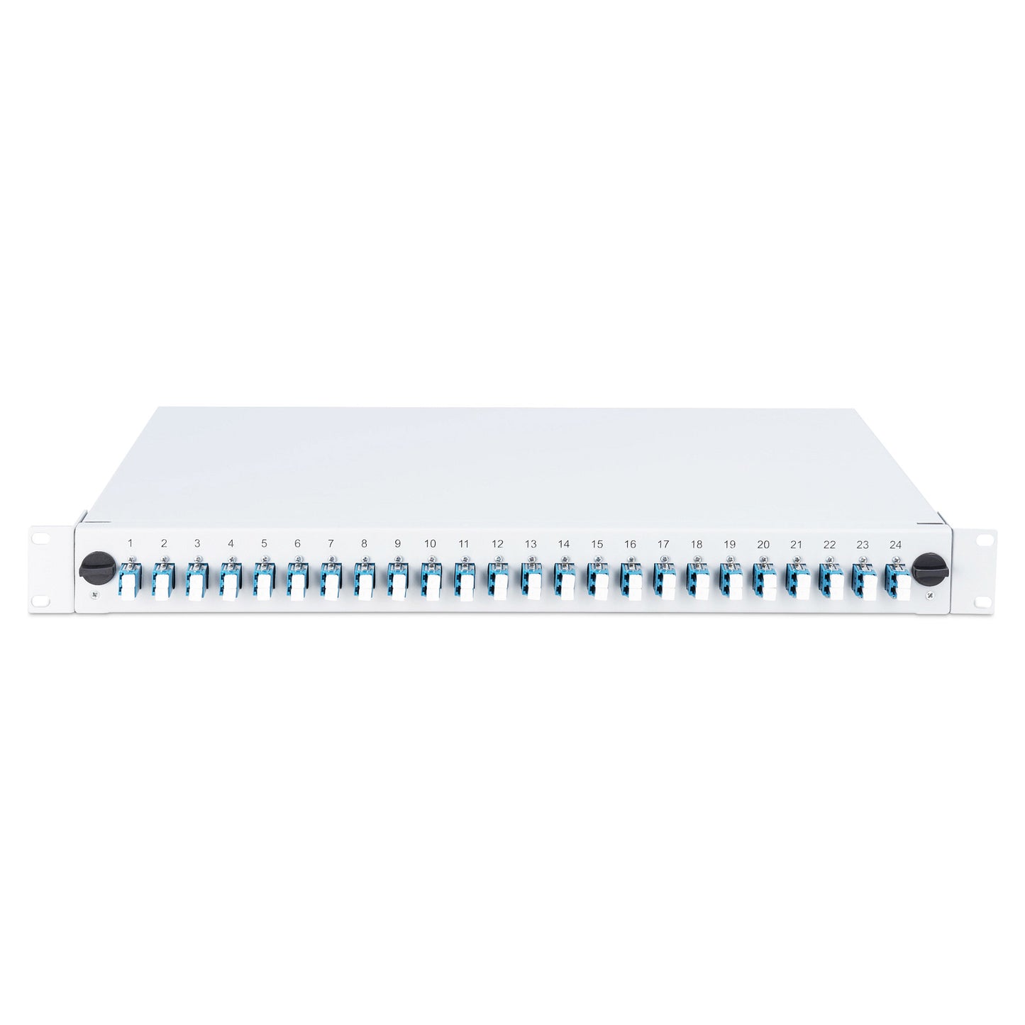 DIGITUS LWL Spleißbox 1HE bestückt 24x LC DX OM4 grau