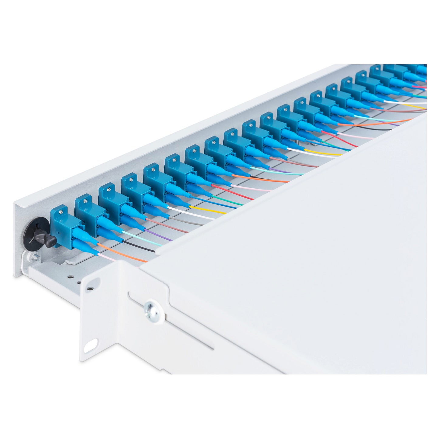 DIGITUS LWL Spleißbox 1HE bestückt 24x LC DX OM4 grau