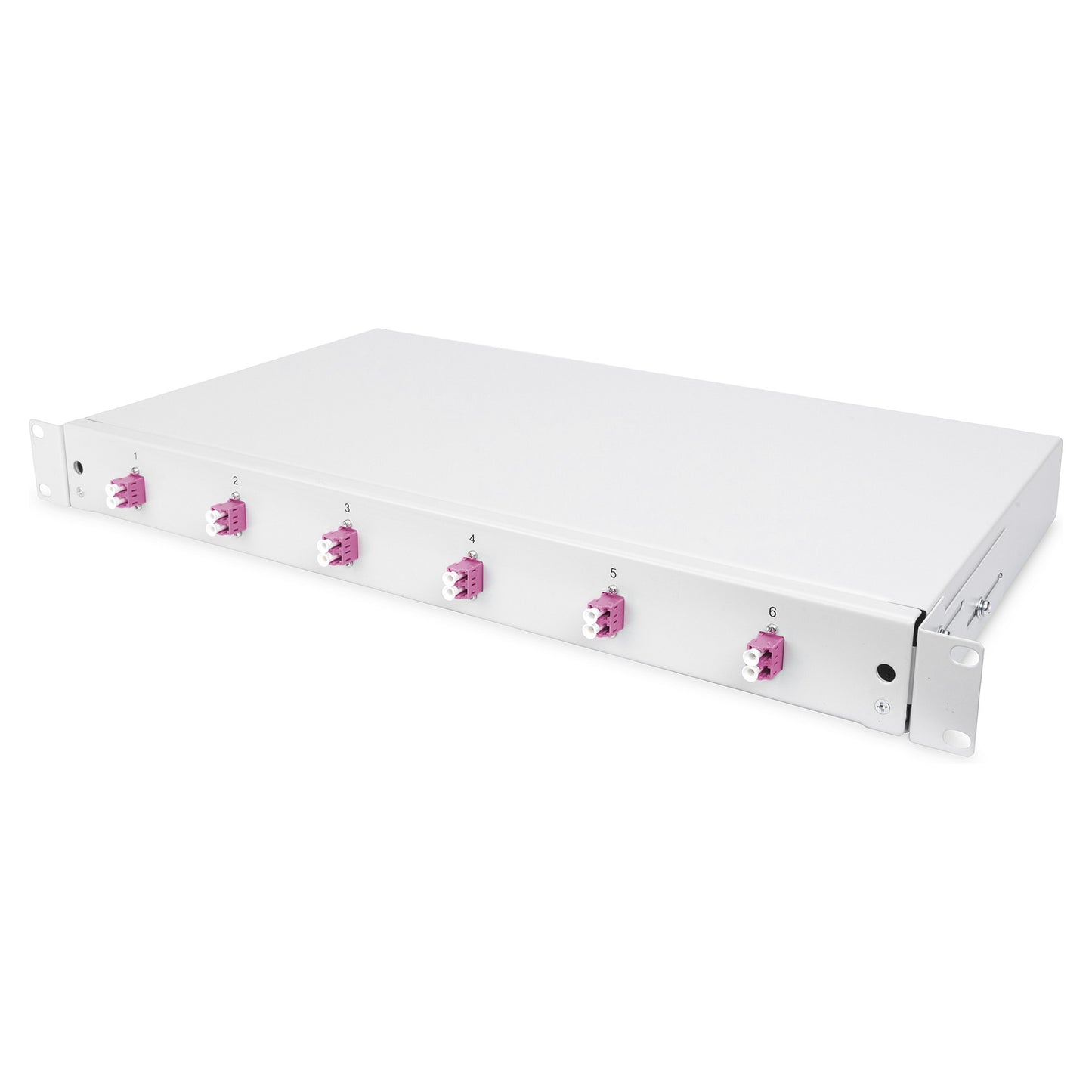 DIGITUS LWL Spleißbox 1HE bestückt 6x LC DX OM4 grau