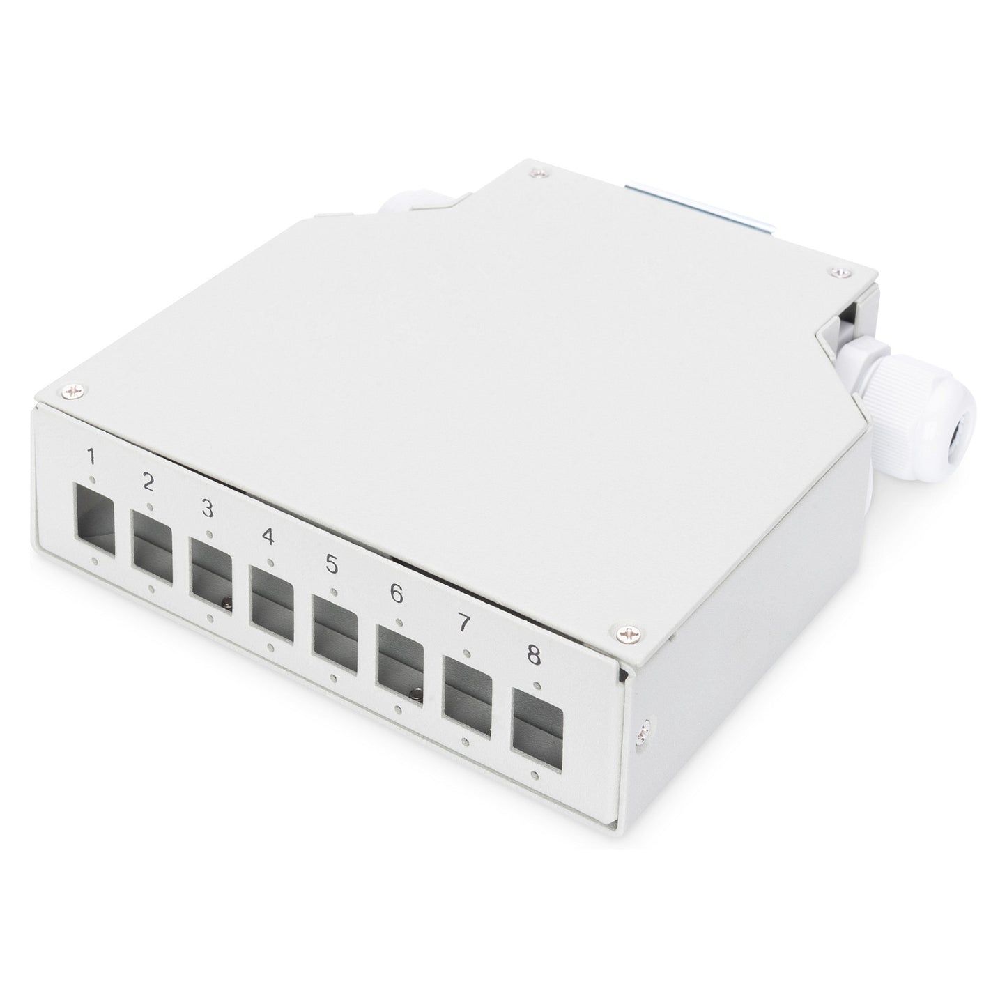 DIGITUS Hutschienen Spleißbox für 8 LC/DX Kupplungen