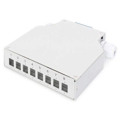 DIGITUS Hutschienen Spleißbox für 8 LC/DX Kupplungen