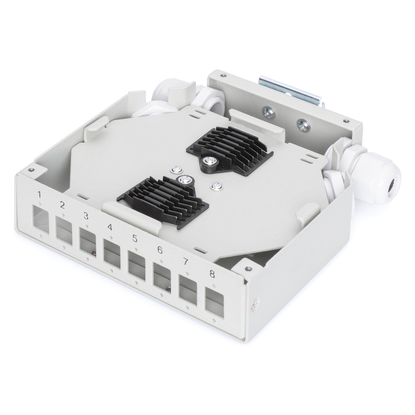 DIGITUS Hutschienen Spleißbox für 8 LC/DX Kupplungen