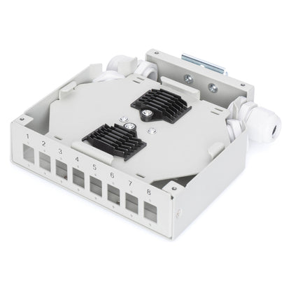 DIGITUS Hutschienen Spleißbox für 8 LC/DX Kupplungen