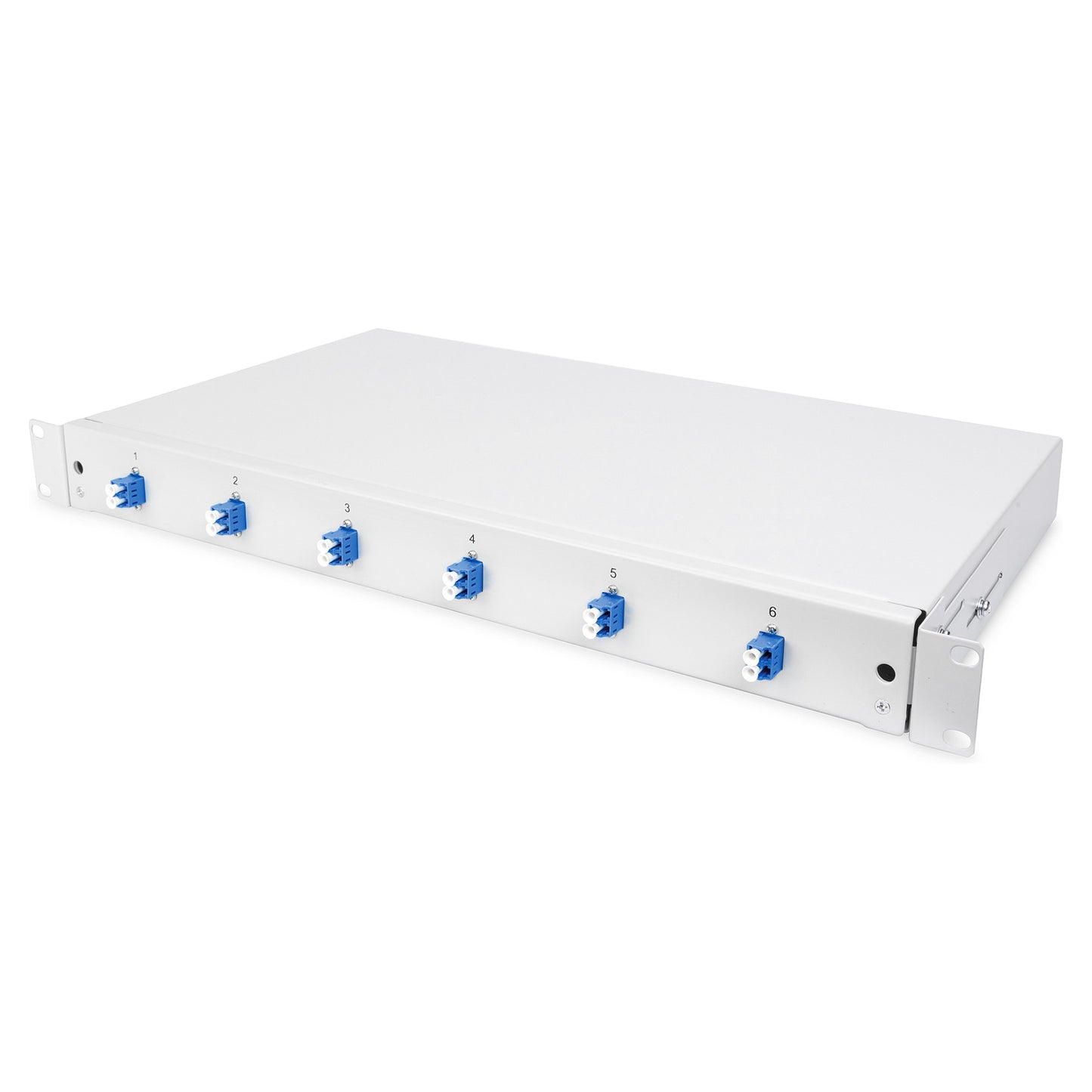 DIGITUS LWL Spleißbox 1HE bestückt 6x LC DX OS2 grau