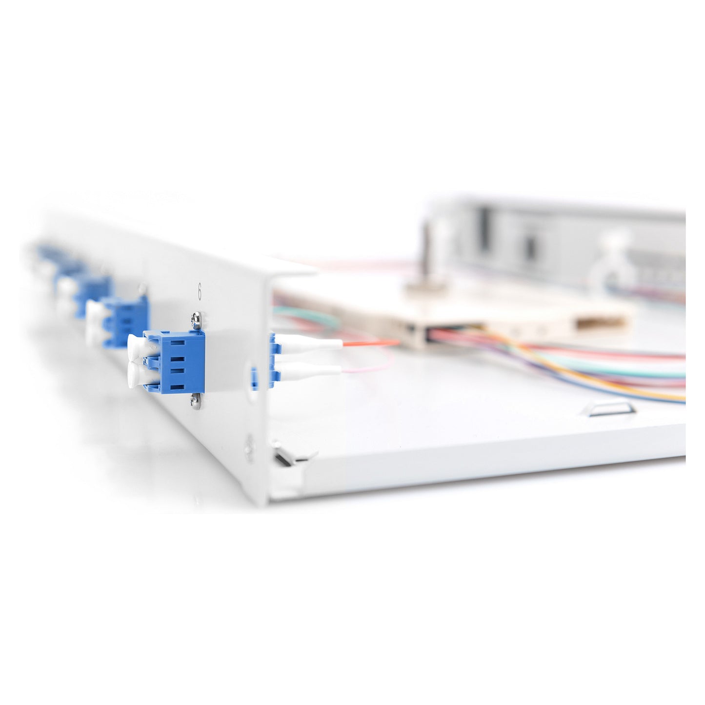 DIGITUS LWL Spleißbox 1HE bestückt 6x LC DX OS2 grau