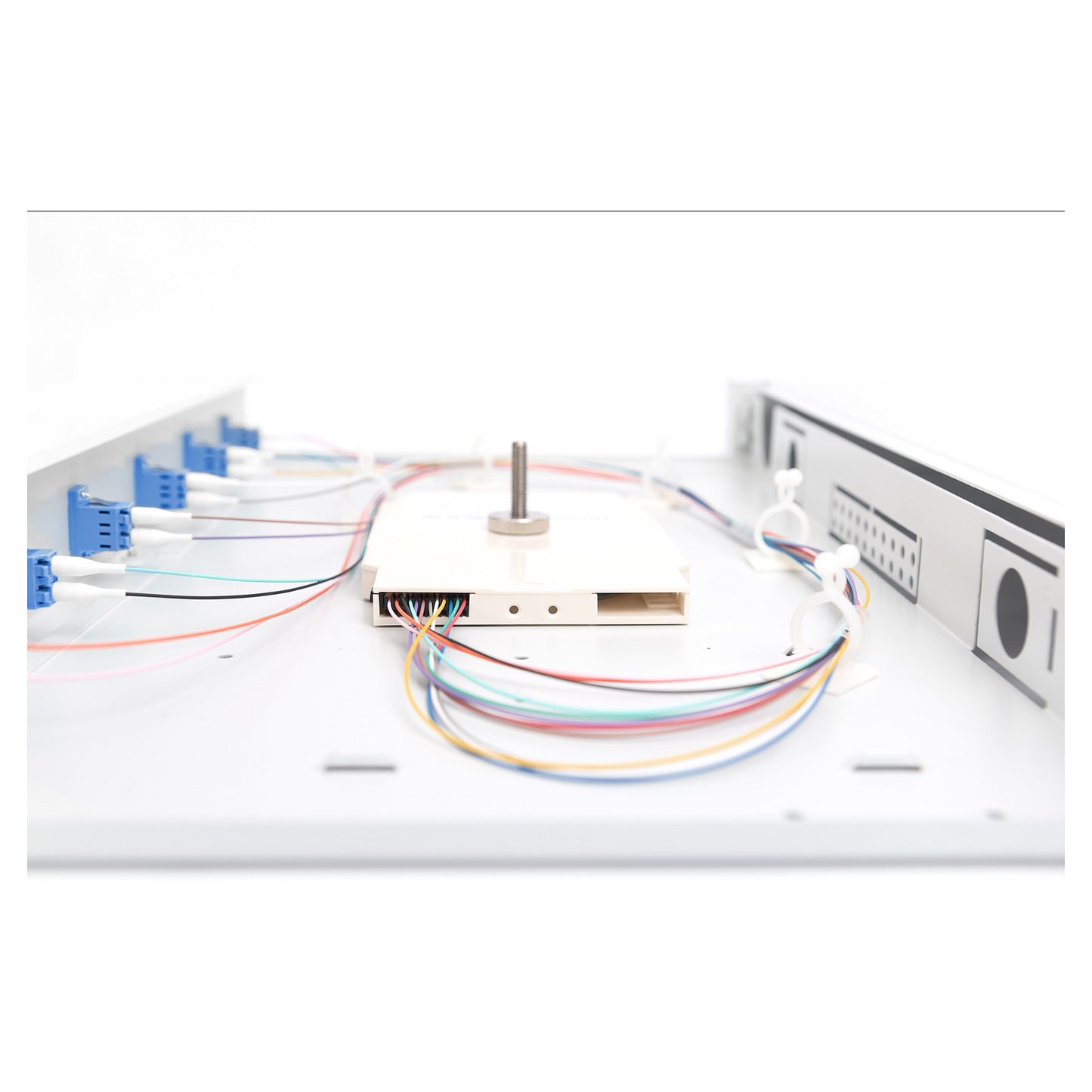 DIGITUS LWL Spleißbox 1HE bestückt 6x LC DX OS2 grau