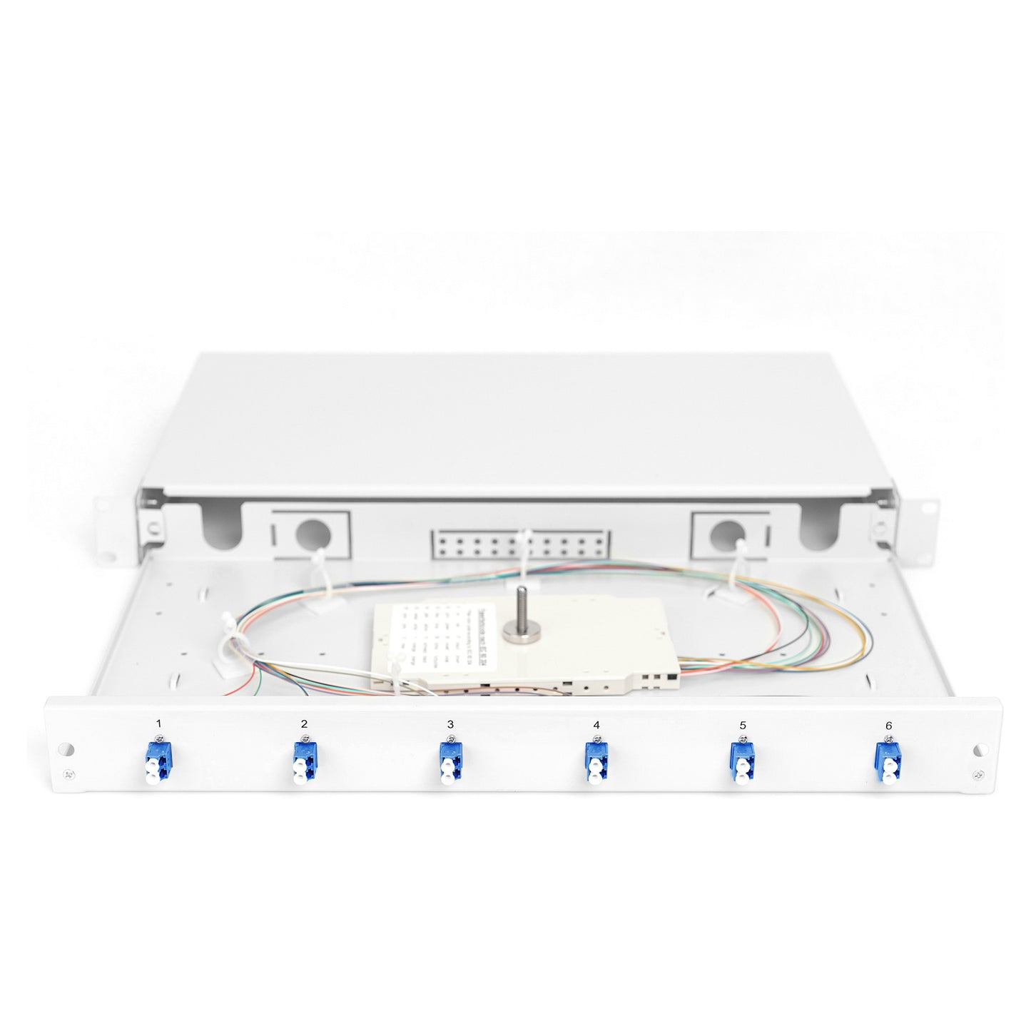 DIGITUS LWL Spleißbox 1HE bestückt 6x LC DX OS2 grau