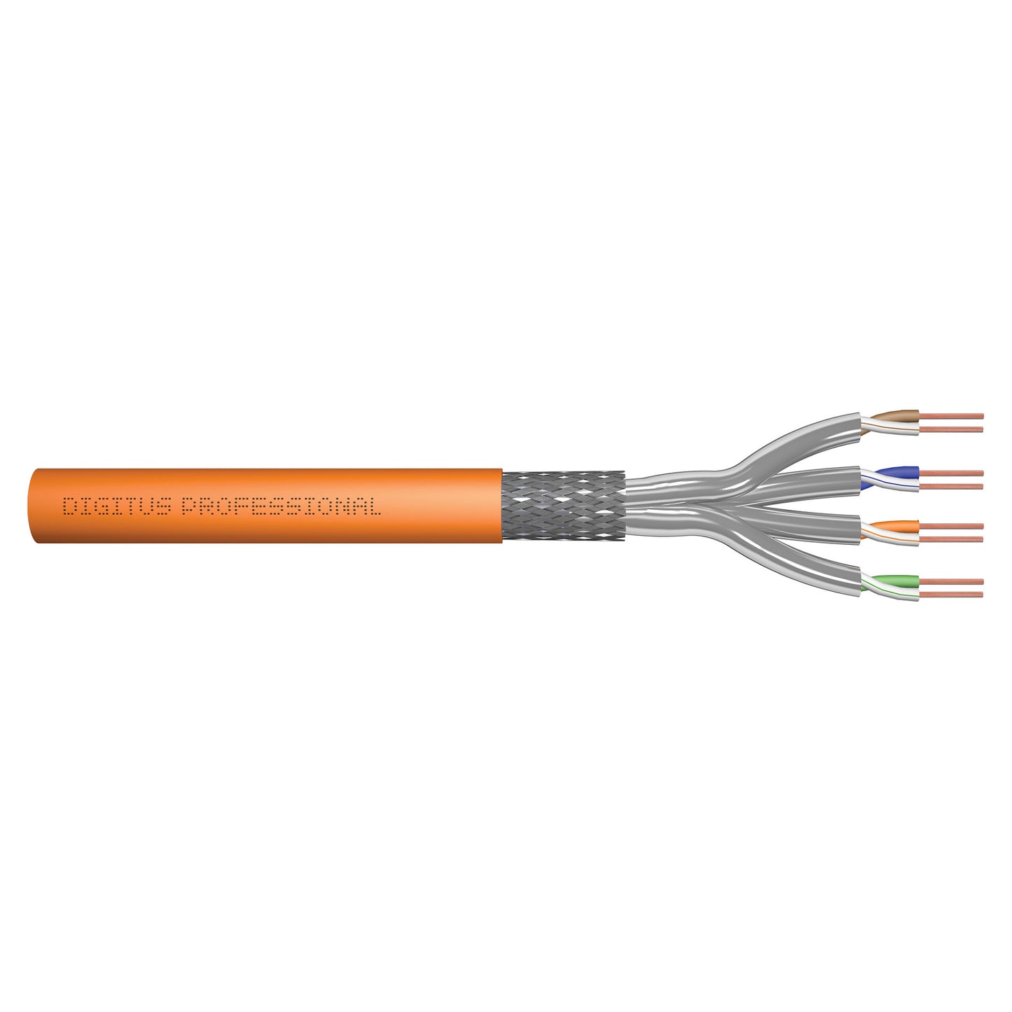 DIGITUS Instal-kab Cat7 S/FTP tw.Pair 1000m orange AWG23/1 (Speditionsversand)