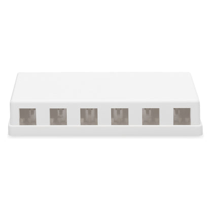 DIGITUS Gehäuse für Keystone Jacks 6-Port. weiß. Aufputzbox