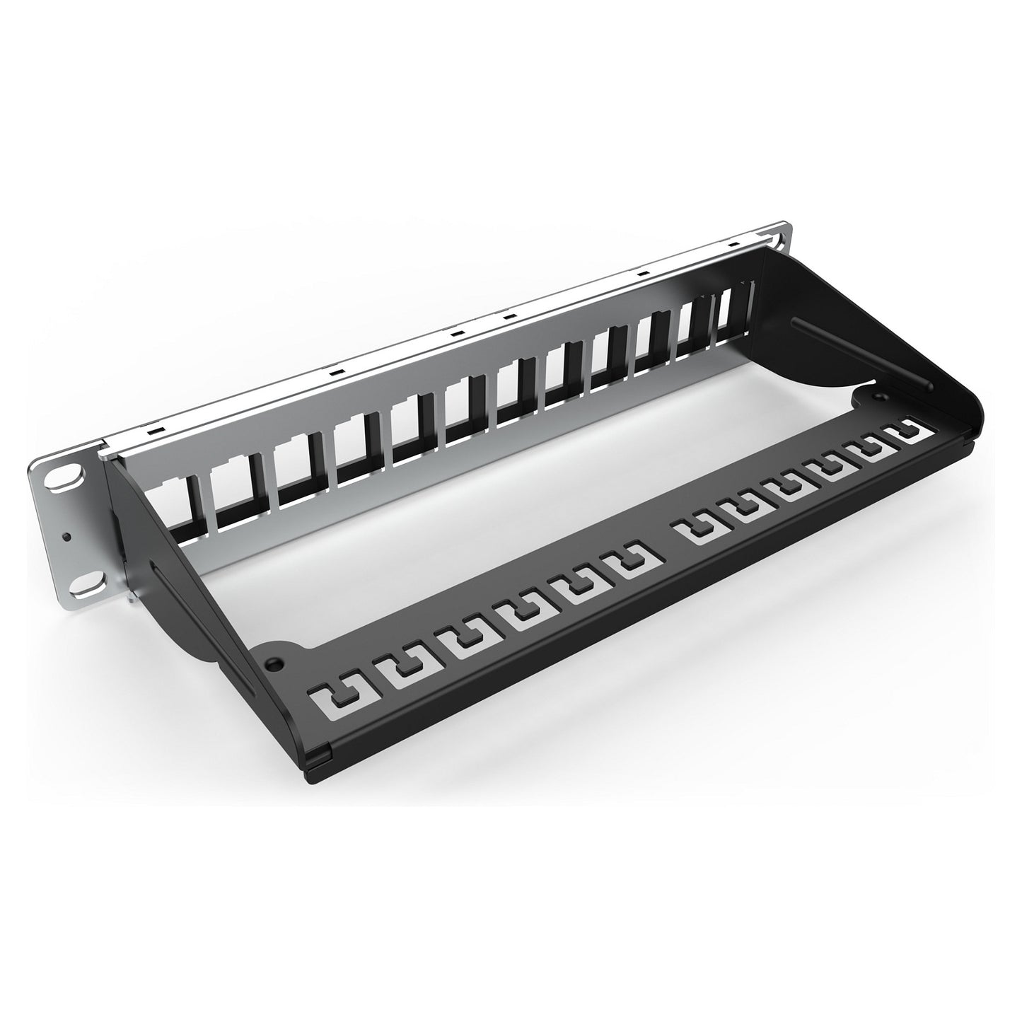 DIGITUS Patchpanel 1HE 12-Port Modular schw.