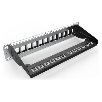 DIGITUS Patchpanel 1HE 12-Port Modular schw.