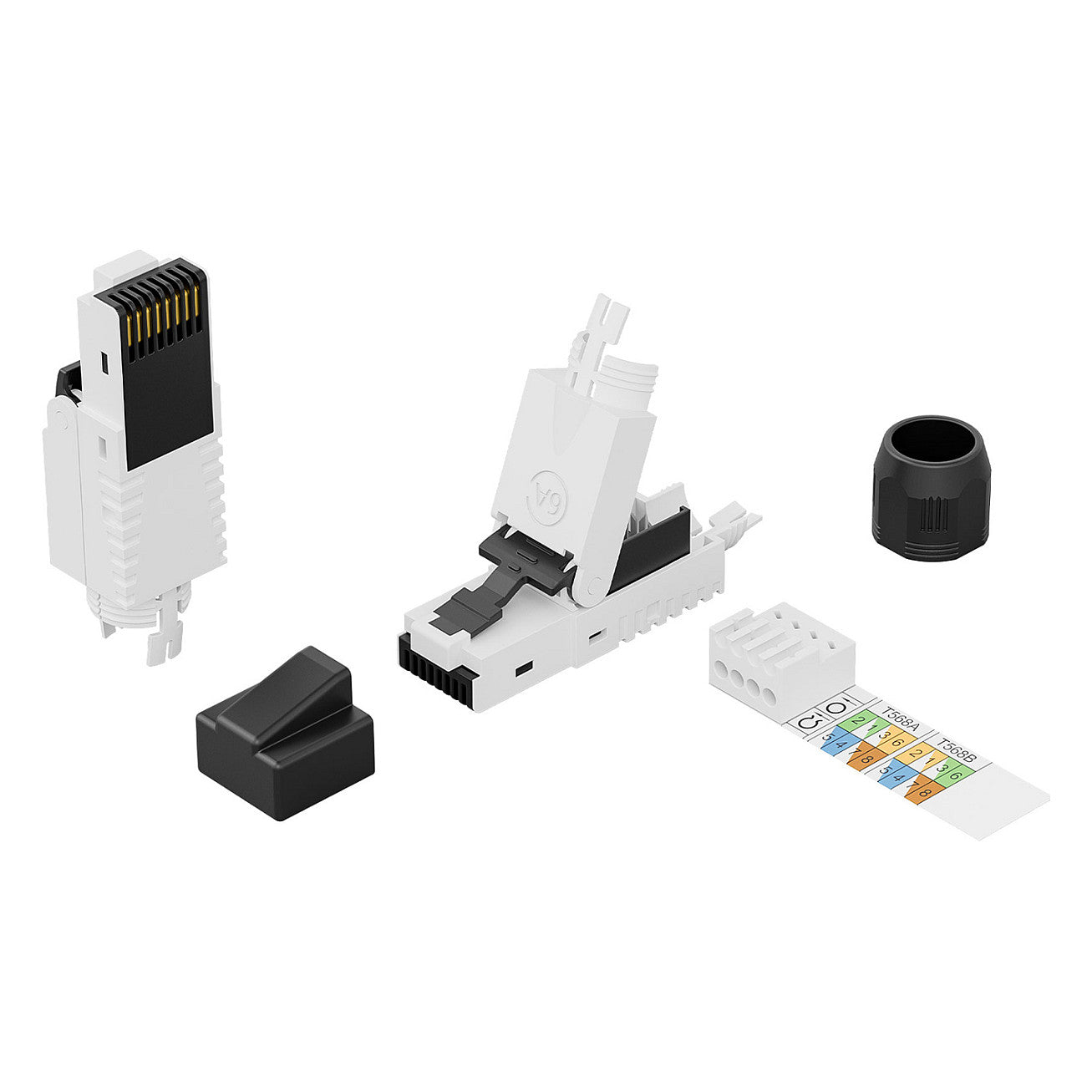 DIGITUS RJ45-Stecker Cat6a für Feldanwendungen ungeschirmt