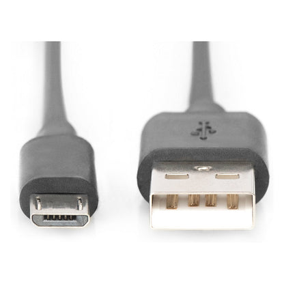 DIGITUS USB 2.0 Anschlusskabel Typ A -mikro B St/St 1.8m sch