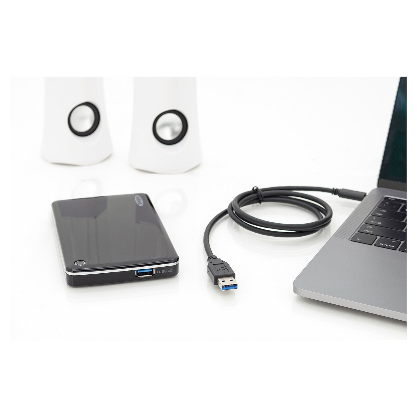 DIGITUS USB 2.0 Anschlusskabel Typ C -A St/St 1.0m, sw