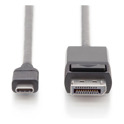 DIGITUS USB C Adapterkabel Typ C -DP 32,4GB St/St 2.0m, sw